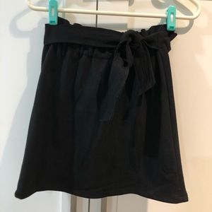 Black suede skirt